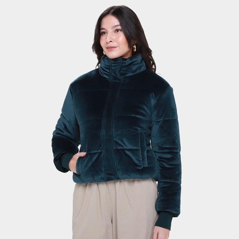 Jaqueta Puffer Fila Velour Feminina - Jaqueta e Casaco Esportivo